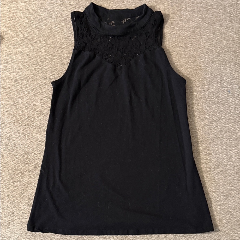 Torrid Black Sleeveless Lace Top